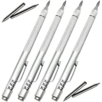NEPAK 4pc Punta de carburo Scriber grabado bolígrafo Carve de grabado herramienta punta trazadora para vidrio-cerámica…